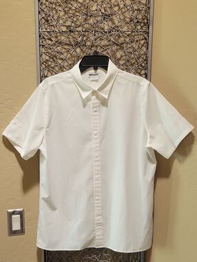 Brady Men's Ivory Short-Sleeve Snap Front Performance Shirt